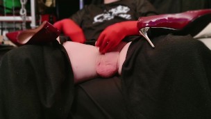 🍒 Scrotum Meat Ball Stretching 🍒 Largest Grown Meat Flesh 🍒 Daddy Saline Infusion Ball Fetish