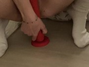 Cute young brunette cums with her favorite toy 5/16