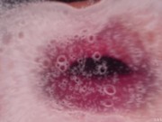 CLOSE UP: BEST Bottom View CONDOM BLOWJOB! She BROKE the CONDOM and STARTS PLAYING with CUM! ASMR 4K 14/16