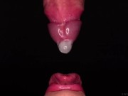 CLOSE UP: BEST Bottom View CONDOM BLOWJOB! She BROKE the CONDOM and STARTS PLAYING with CUM! ASMR 4K 6/16