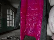 Cumming on Girlfriend's Pink Lining of PZ Down Jacket 1/16
