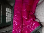 Cumming on Girlfriend's Pink Lining of PZ Down Jacket 4/16