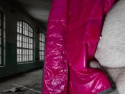 Cumming on Girlfriend's Pink Lining of PZ Down Jacket 6/16