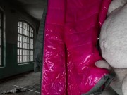 Cumming on Girlfriend's Pink Lining of PZ Down Jacket 7/16