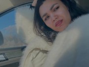 Измена мужу. Публичный минет в зимнем лесу. Камшот. С разговорами 3/16