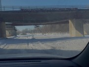 Измена мужу. Публичный минет в зимнем лесу. Камшот. С разговорами 5/16