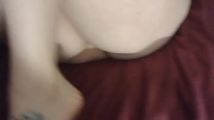 Shy Girl Embarrassed Of Me Filming Her Pink Pussy With Cum Dripping Out of It