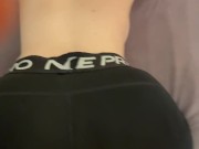 Leggings Couple fucks through Nike Pro‘s 16/16