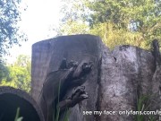 Girl uses a log as a toilet to pee 1/16