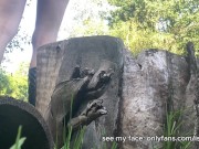 Girl uses a log as a toilet to pee 4/16