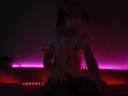 pink-haired femboy got carried away with handcuffs and can't get out...