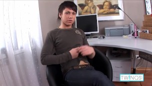 Cute Brunette Twink Bryan I Pleasures His Butt With A Dildo!