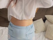 JOI - Namorada fica de mini saia excitada pós festa comandando a sua punheta 6/16