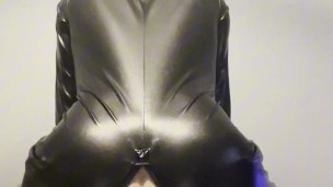 Slim thicc femboy rides dildo