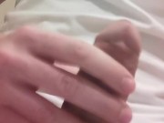 Horny guy stroking his cock multiple cumshots 10/16