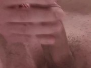 Horny guy stroking his cock multiple cumshots 11/16