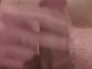 Horny guy stroking his cock multiple cumshots 12/16