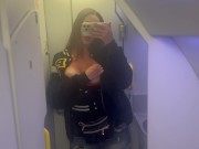 Italian Long Hair Big Tits Milf Artemisia Love Flashing her Big Boobs On a flight to Miami OFlinkbio 16/16