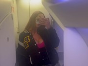 Italian Long Hair Big Tits Milf Artemisia Love Flashing her Big Boobs On a flight to Miami OFlinkbio 6/16