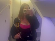 Italian Long Hair Big Tits Milf Artemisia Love Flashing her Big Boobs On a flight to Miami OFlinkbio 8/16