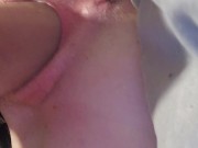 Noisy hole creaming all over my MASSIVE dildo