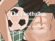 Fucked hard by an athlete in the locker room | Journalist takes arrogant football star | Sexy interv