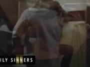 FAMILY SINNERS - Amazingly Stunning Babe Rides A Big Cock Then Gets Her Pussy Filled With Cum 7/16