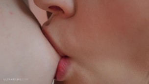 ULTRAFILMS Gorgeous lesbian couple Amelia Riven and Bella Spark licking each other's pussy