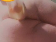 Solo Anal play with a 13inch Dildo from Amazon 14/16