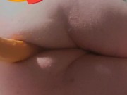 Solo Anal play with a 13inch Dildo from Amazon