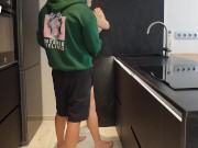 I find my stepsister in the kitchen and serve her my cock 2/16