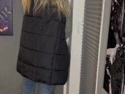 Selbstbefriedigung stehen Jeans ich komme zweimal multiple Orgasmen Klitoris satisfyer feucht geil 4/16