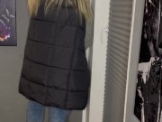 Selbstbefriedigung stehen Jeans ich komme zweimal multiple Orgasmen Klitoris satisfyer feucht geil 7/16