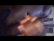 Huge black nutty balls miked 6/16