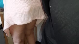 We fucked in our neighbor's kitchen while she made us coffee - Lesbian_illusion