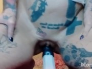 420 smoking while Bouncing on the horse cock - Screenshot 11 of 16 - Shaved Pussy