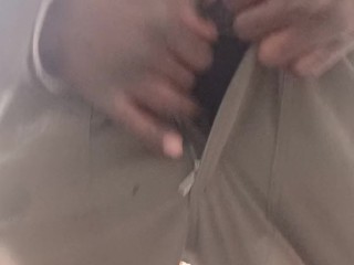 Got my cock out at the truck stop taking a piss