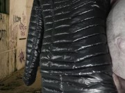 Cuming on Girlfriend's Shiny Black G.W. Down Jacket 11/16
