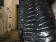 Cuming on Girlfriend's Shiny Black G.W. Down Jacket 13/16