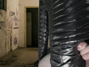 Cuming on Girlfriend's Shiny Black G.W. Down Jacket 15/16