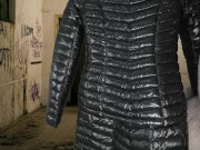 Cuming on Girlfriend's Shiny Black G.W. Down Jacket 2/16