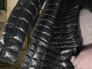 Cuming on Girlfriend's Shiny Black G.W. Down Jacket 9/16