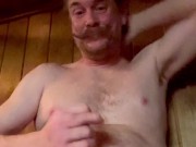 Jill Off Instructions: Caught Stroking My Cock In The Sauna By A Horny Spa Guest. 14/16