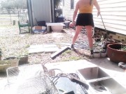 got caught masturbating on carport and she fucked me there in the day time 1/16