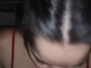 Debora Prado fazendo sexo oral profundo durante a noite 10/16