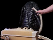 Vacuuming Girlfriend's Black Titanium Down Jacket with Electrolux AP200 12/16