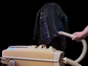 Vacuuming Girlfriend's Black Titanium Down Jacket with Electrolux AP200 15/16