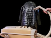 Vacuuming Girlfriend's Black Titanium Down Jacket with Electrolux AP200 4/16