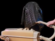 Vacuuming Girlfriend's Black Titanium Down Jacket with Electrolux AP200 7/16