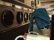 Vacuuming Girlfriend's Emoi Blue Down Jacket with Vintage Electrolux 7/16